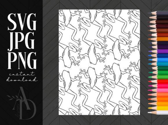Coloring Page Frog Legs Jumping KDP: Graphics & Coloring Pages Amp