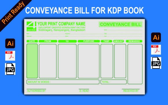 Conveyance Bill for KDP Book Interior Graphics Review