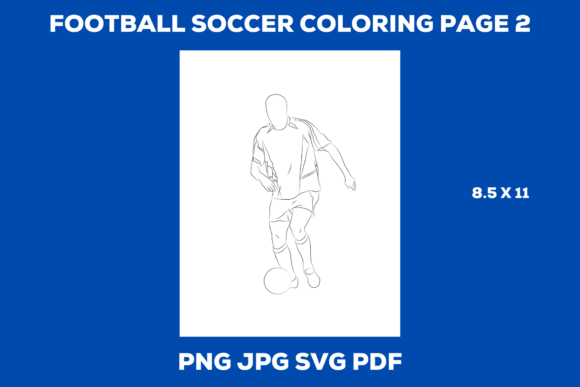 Football Soccer Coloring Page 2: Graphics & Coloring Pages