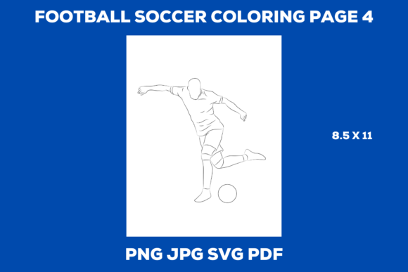 Football Soccer Coloring Page Graphic 4