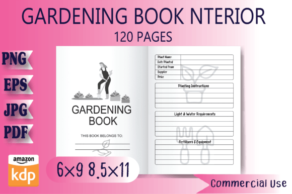 Gardening Book KDP Interior: Graphics for Kdp Interiors