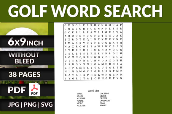 Golf Word Search KDP Interior: A Graphics & KDP Review