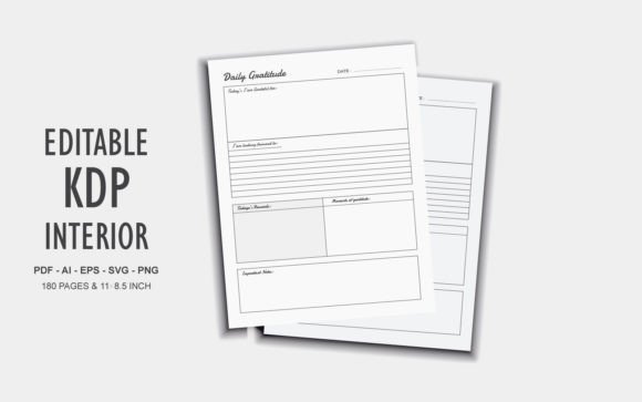 Gratitude Journal Graphics for Kdp Interiors