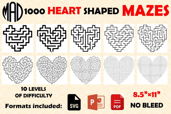 Heart Shaped Mazes: Graphics for Kdp Interiors