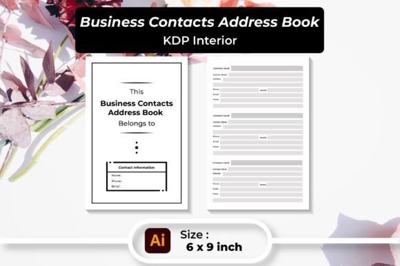 KDP Business Contacts Address Book: Graphics & Kdp Interiors