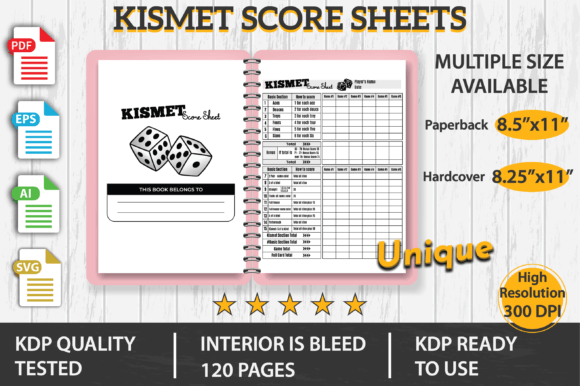 Kismet Score Sheets KDP Interior: Graphics & KDP Interiors Review