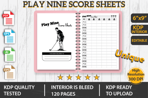Play Nine Score Sheets: Graphics & KDP Interiors Review