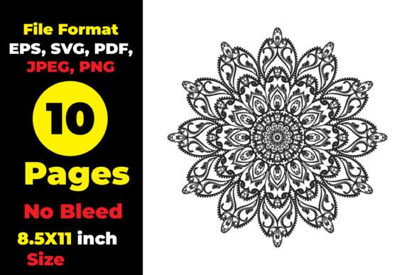 Relax Mandala Coloring Page KDP Interior Graphics