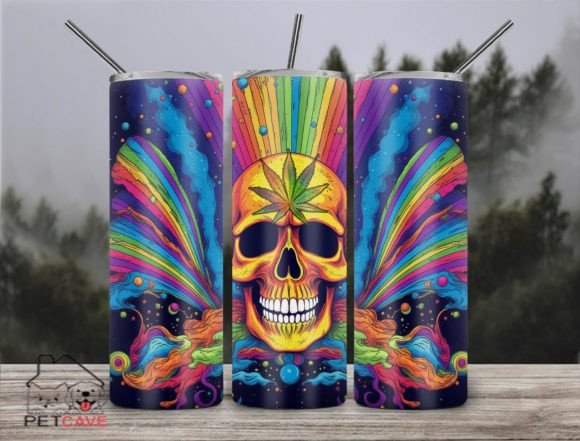 Skull Weed Trippy World 20oz Tumbler 2