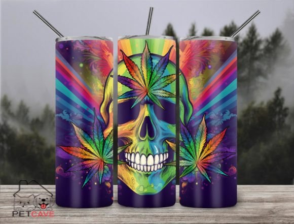Skull Weed Trippy World 20oz Tumbler 6: Graphics & Crafts Review