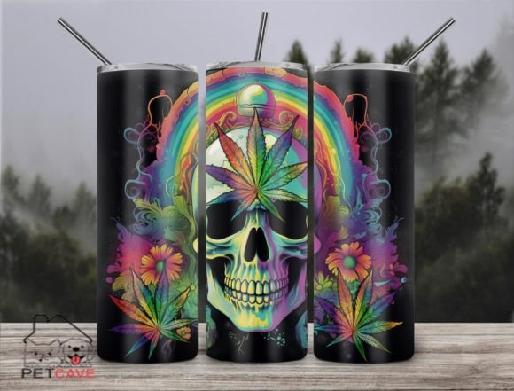 Skull Weed Trippy World 20oz Tumbler 8