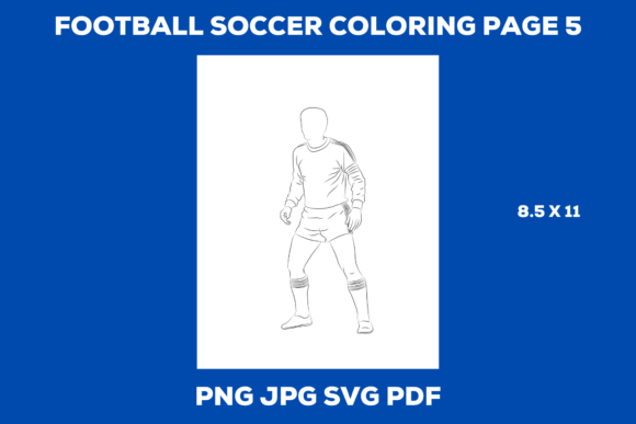 Soccer Coloring Page Graphic 5: Graphics & Coloring Pages