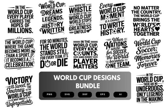 World Cup SVG Bundle: Graphics for Craft Brands
